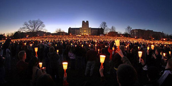 Virginia Tech Drillfield Vigil